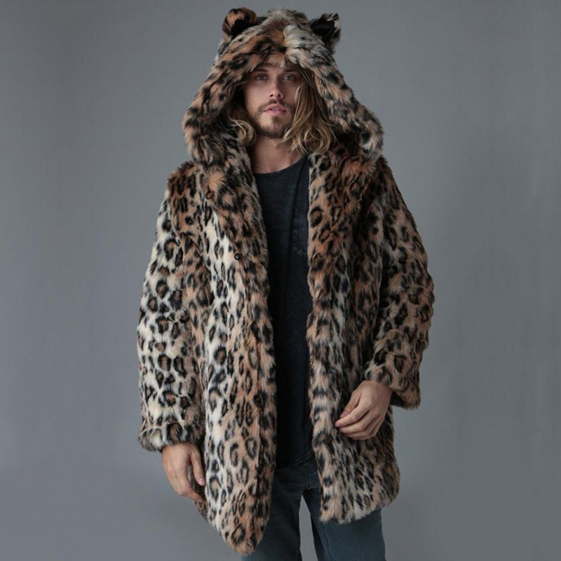 Winter Clothing Uae - الرجال فو الفراء سترة معطف الشتاء