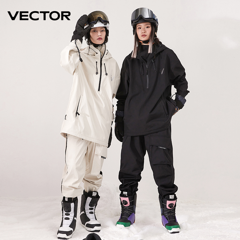 Winter Clothing Vector - الرجال النساء بلون سترة تزلج بناطيل