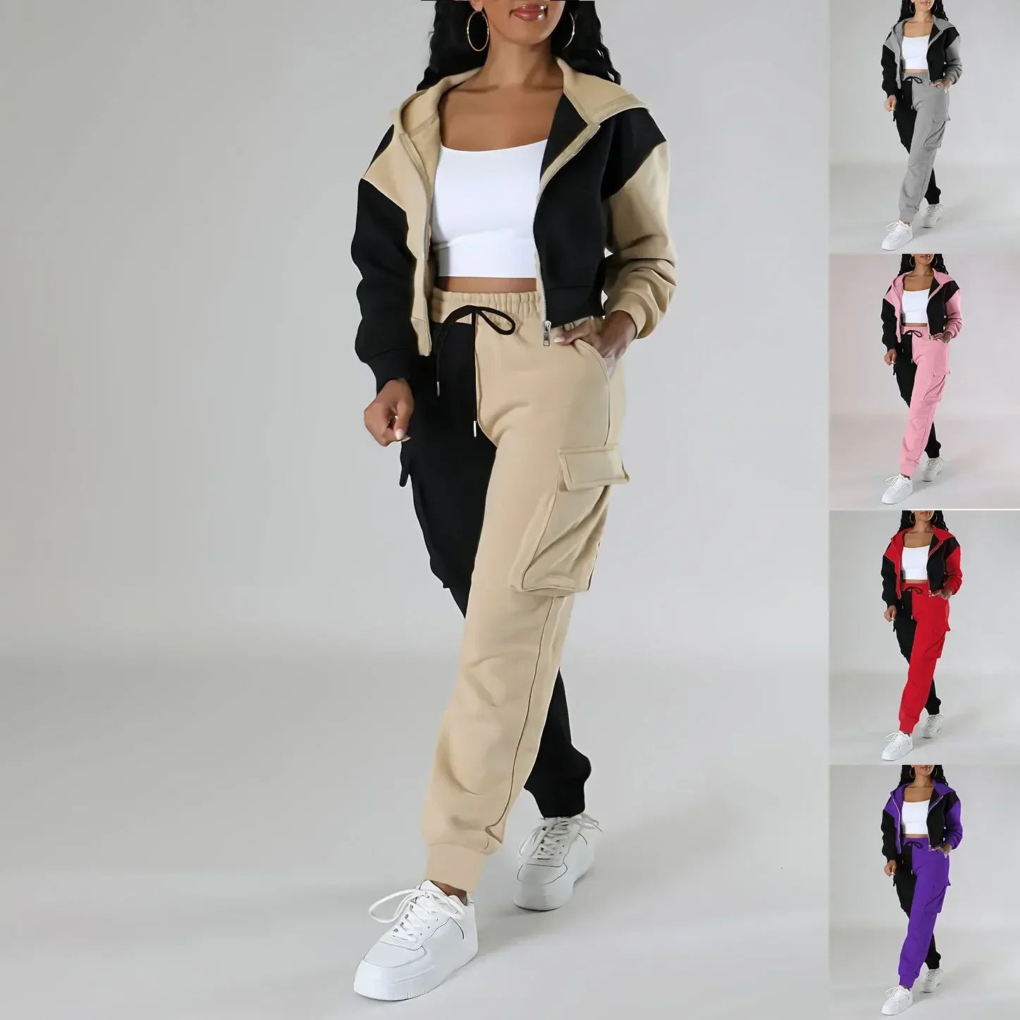 Winter Clothing Sale - المرأة فضفاضة الخريف الشتاء قطعتين دعوى