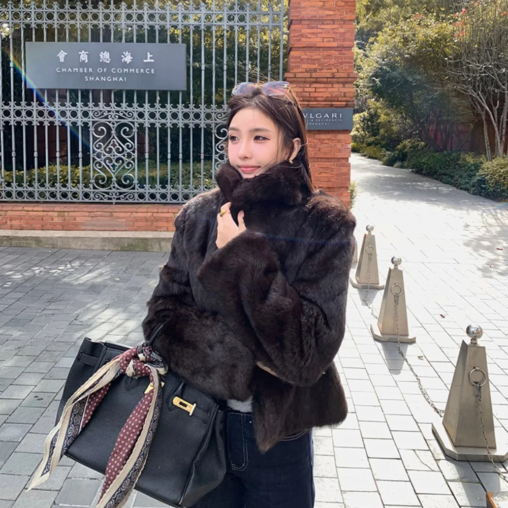 معطف فرو الأرنب الطبيعي المرأة - مراجعة Winter Clothing Store وسعره