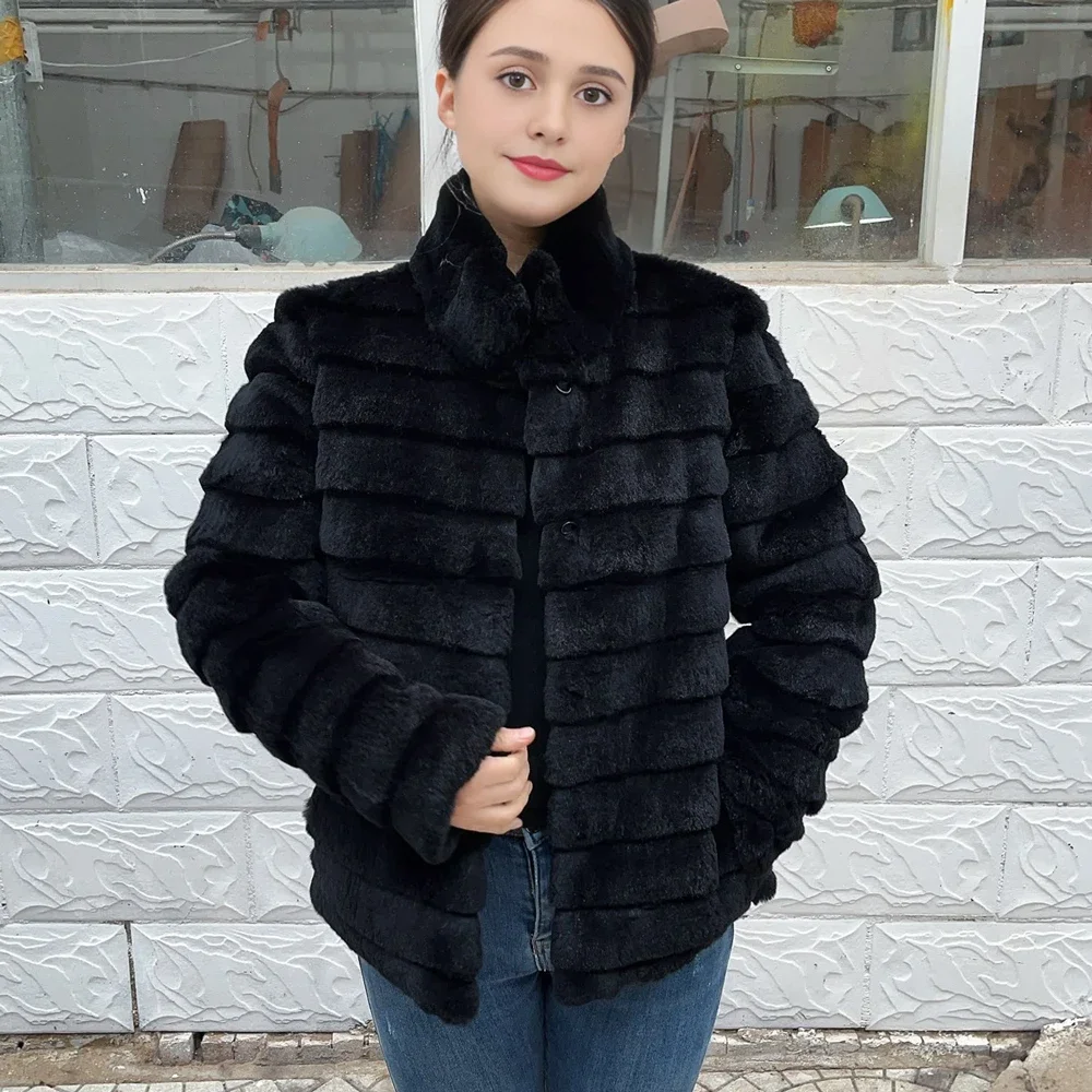 OFTBUY أرنب معطف الفرو الحقيقي - مراجعة Winter Clothing Store وسعره