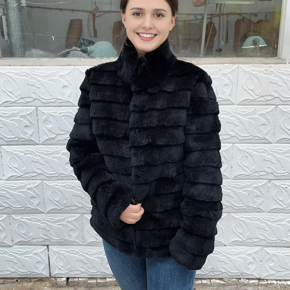OFTBUY أرنب معطف الفرو الحقيقي - مراجعة Winter Clothing Store وسعره