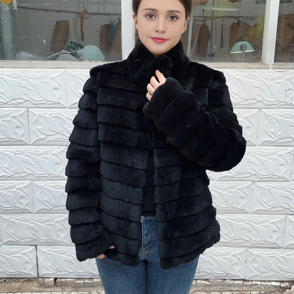 OFTBUY أرنب معطف الفرو الحقيقي - مراجعة Winter Clothing Store وسعره